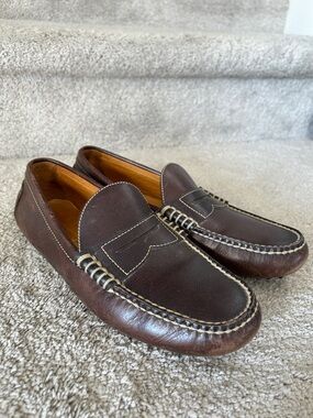 Lands' End Dark Brown Leather Penny Loafers